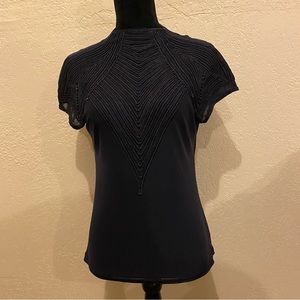 Unique navy blue top